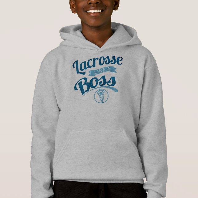 Lacrosse som en Chef Kids Hooded Sweatshirt Tröja (Framsida)