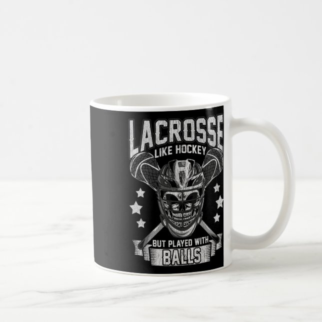 Lacrosse som Hockey men spelade med Lax Player Gi Kaffemugg (Höger)