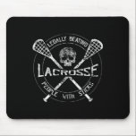 Lacrosse som lagligen slår människor med sticks-lu musmatta<br><div class="desc">Lacrosse som lagligen slår människor med sticks-lustig design</div>