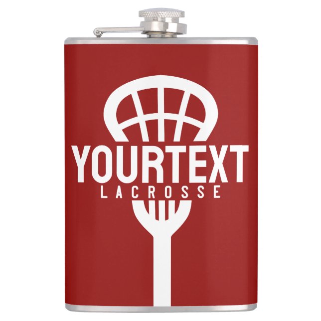 Lacrosse Spelare ANPASSAD TEXT Lag Mesh Sport Klub Fickplunta (Framsidan)