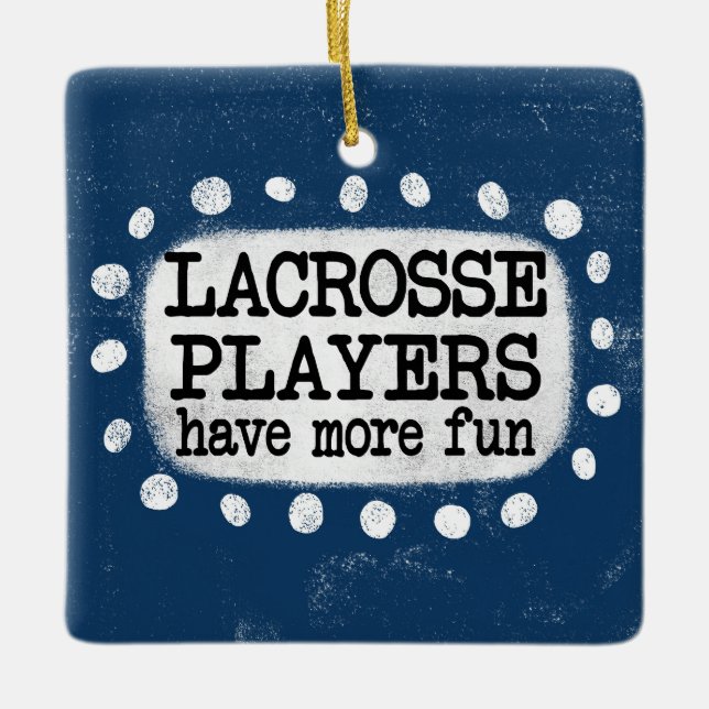Lacrosse-spelare har mer Roligt för ornament (Framsida)