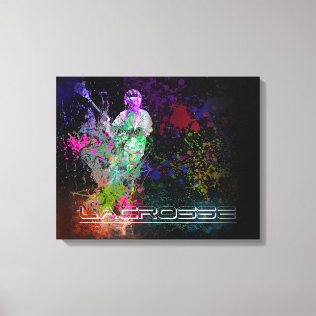 Lacrosse Splatter-uppslag Canvas (Framsida)