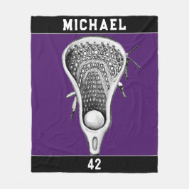 Lacrosse Sport Lila Fleecefilt