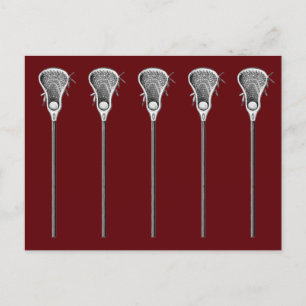Lacrosse Sport Maroon Postkort Vykort