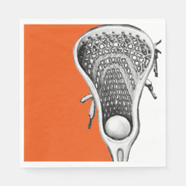 Lacrosse Sport Orange Pappersservett