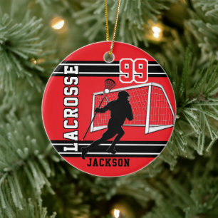 Lacrosse 🥍 Sport - Red Julgransprydnad Keramik