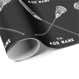 Lacrosse Sport Svart Present Presentpapper