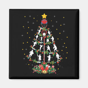 Lacrosse Sports Älskare Julafton Santa Hat Lacross Magnet