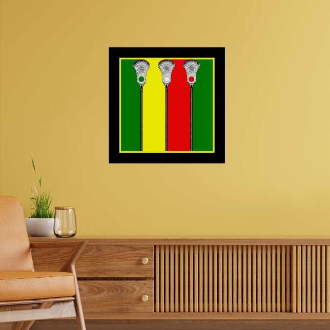 Lacrosse Sports Art Poster (Vardagsrum 2)