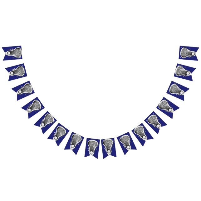 Lacrosse Sports Blue Bunting Flaggor (Alla)