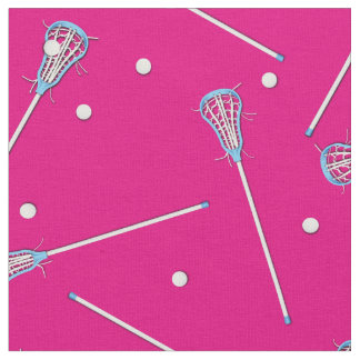 Lacrosse Sports Girls Rosa Decor Tyg