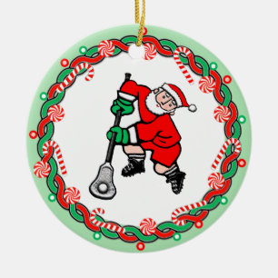 Lacrosse Sports Julgransprydnad Keramik
