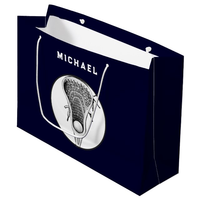 Lacrosse Sports Large Gift Bag (Framsidan Vinklad)