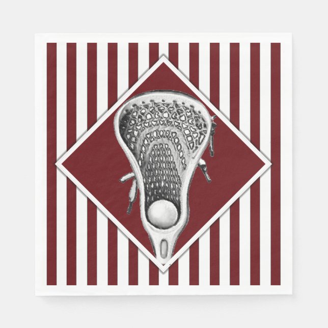 Lacrosse Sports Maroon Pappersservett (Framsidan)