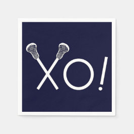 Lacrosse Sports Navy Blue Pappersservett