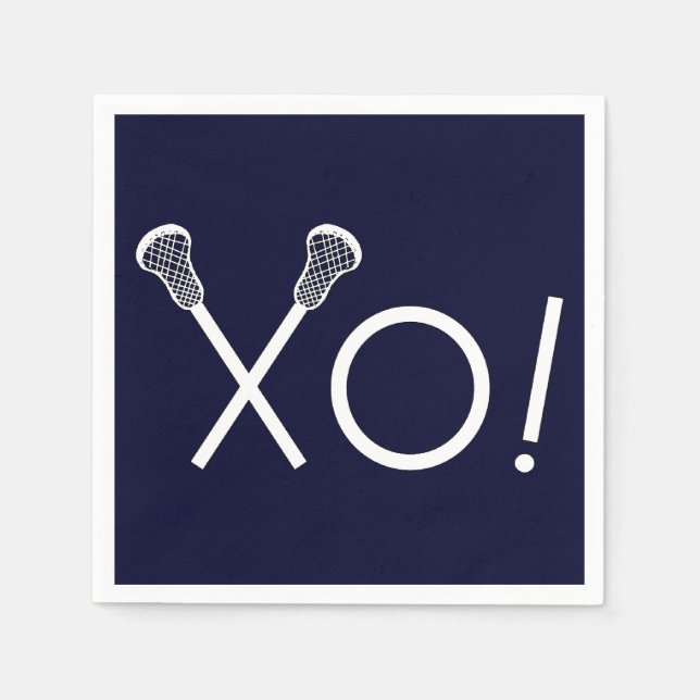 Lacrosse Sports Navy Blue Pappersservett (Framsidan)