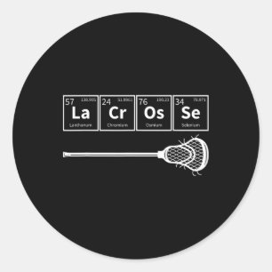 Lacrosse Sports Periodic Bord vid Inslag Lax Pla Runt Klistermärke