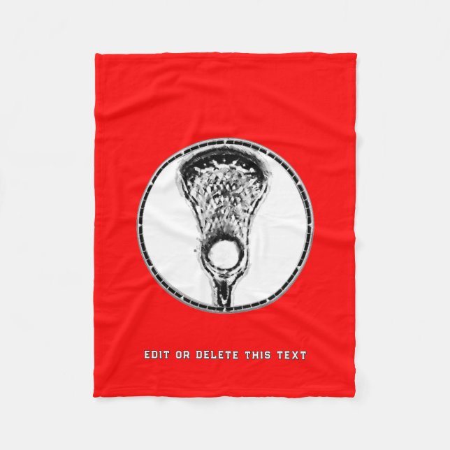 Lacrosse Sports Red Fleecefilt (Framsidan)