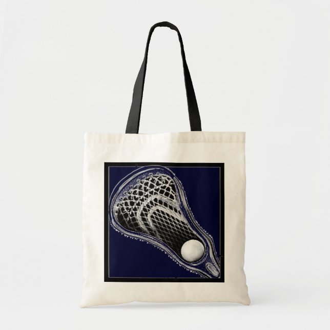 Lacrosse Sports Tote Bag Tygkasse (Framsidan)