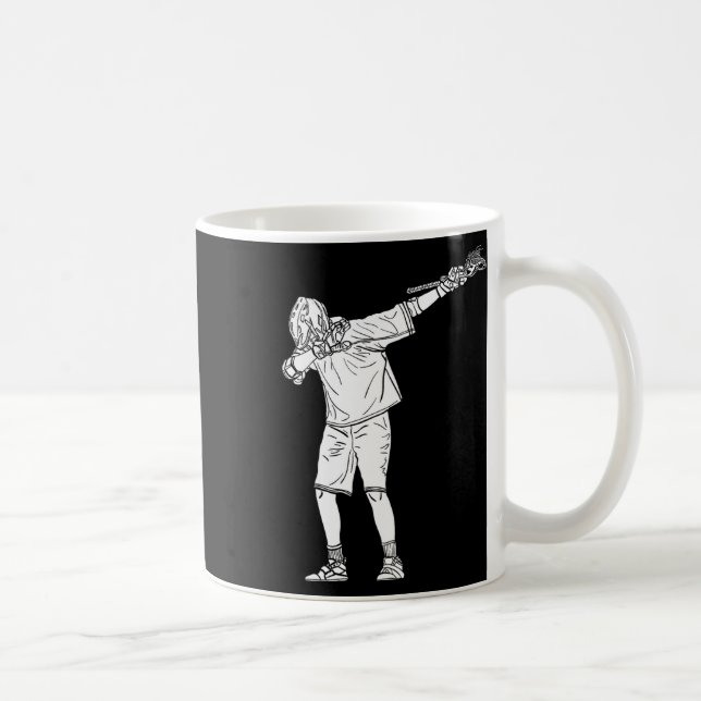 Lacrosse Stick Boy Dabbing Youth Dab Dance Kaffemugg (Höger)