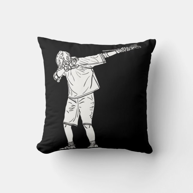 Lacrosse Stick Boy Dabbing Youth Dab Dance  Kudde (Framsida)