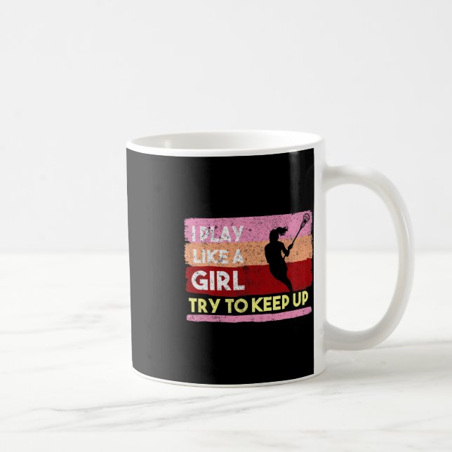 Lacrosse Stick Intercross Team Sport Girl Woman K Kaffemugg (Höger)