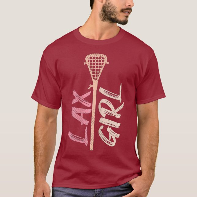 Lacrosse Stick Lax Girl Player Mamma Goalie Maka T Shirt (Framsida)