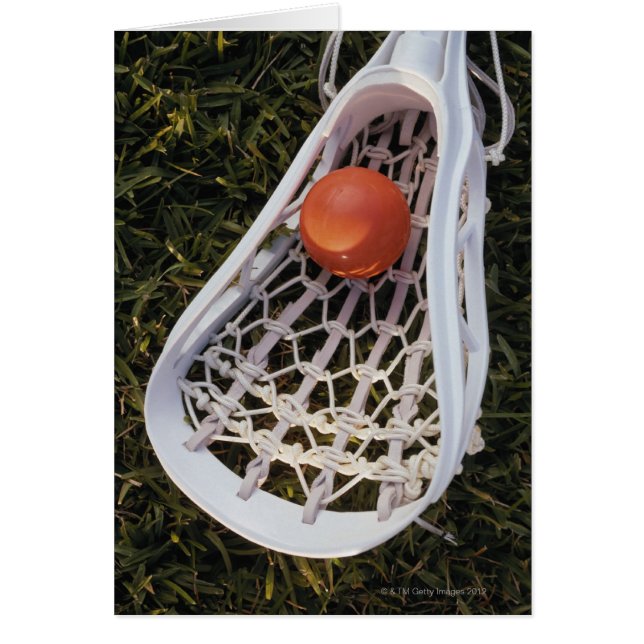 Lacrosse Stick och Boll Hälsningskort (Framsidan)