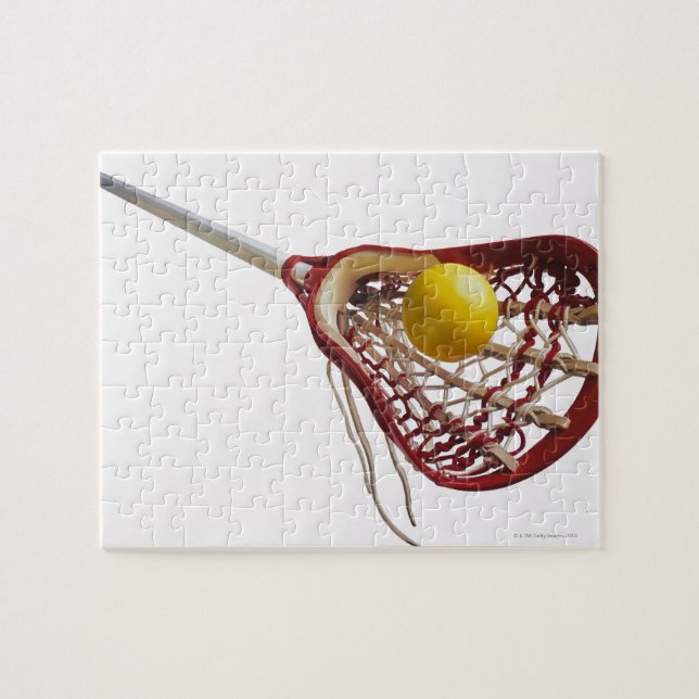 Lacrosse stick och boll pussel (Horisontell)