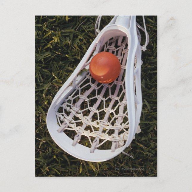Lacrosse Stick och Boll Vykort (Framsida)