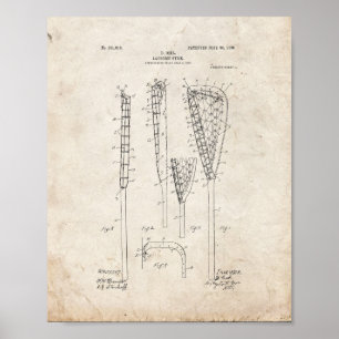 Lacrosse-stick Patent - Old look Poster