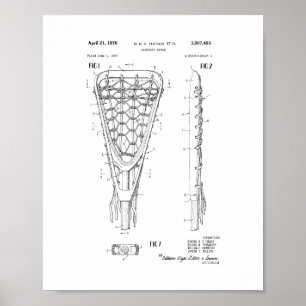 Lacrosse Stick Patent Poster