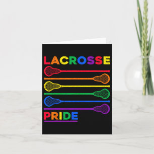 Lacrosse Sticks Lgbtq Rainbow Färg Gay pride Mont Kort