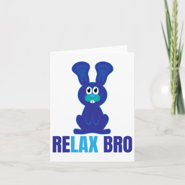 Lacrosse Sticks Påskhare Funny Påsk La La Kort (Framsida)