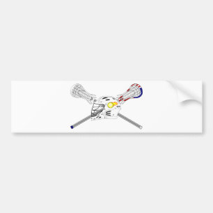 Lacrosse-stift med hjälm bildekal