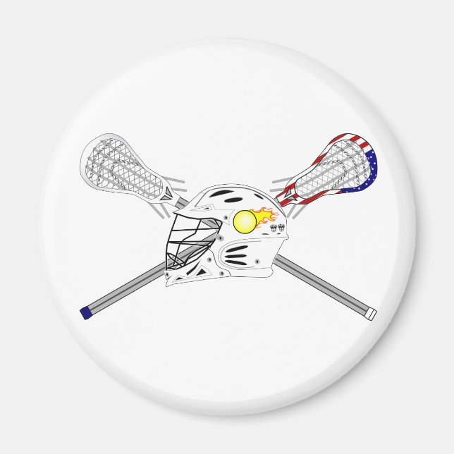 Lacrosse-stift med hjälm magnet (Framsidan)