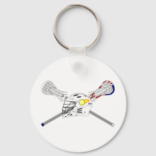 Lacrosse-stift med hjälm nyckelring