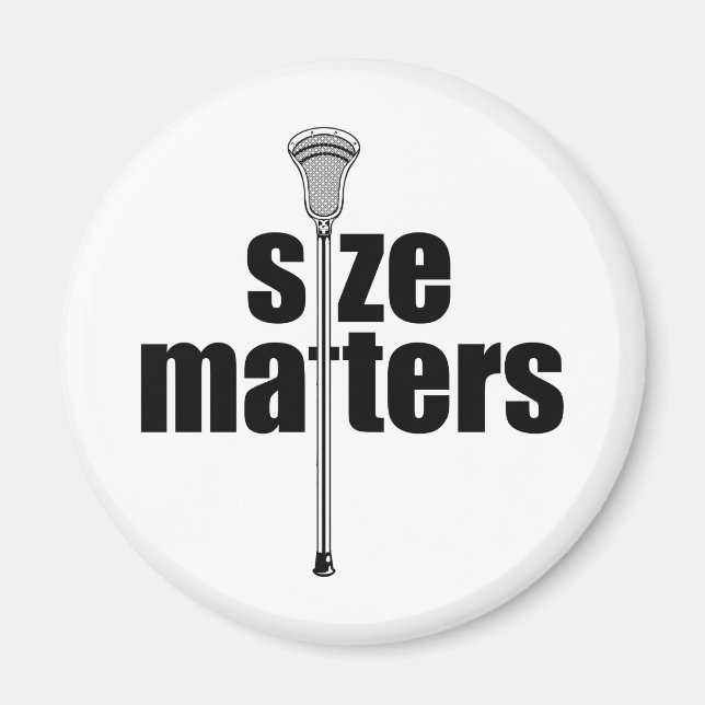 Lacrosse Storlek Matters Magnet (Framsidan)
