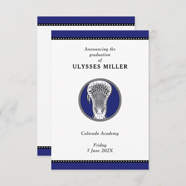 Lacrosse Studenten meddelande Inbjudningar (Fram/baksida)