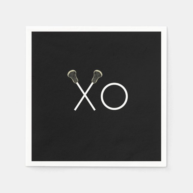 Lacrosse Team Black Pappersservett (Framsidan)