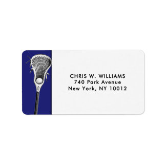 Lacrosse Team Blue Adressetikett
