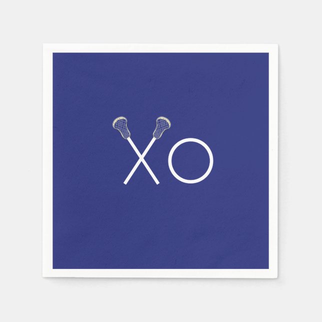 Lacrosse Team Blue Pappersservett (Framsidan)