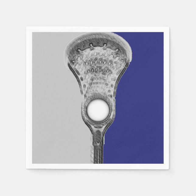 Lacrosse Team Blue Pappersservett (Framsidan)