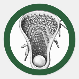 Lacrosse Team Green Classic Rund Sticker Runt Klistermärke