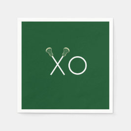 Lacrosse Team Grönt Pappersservett