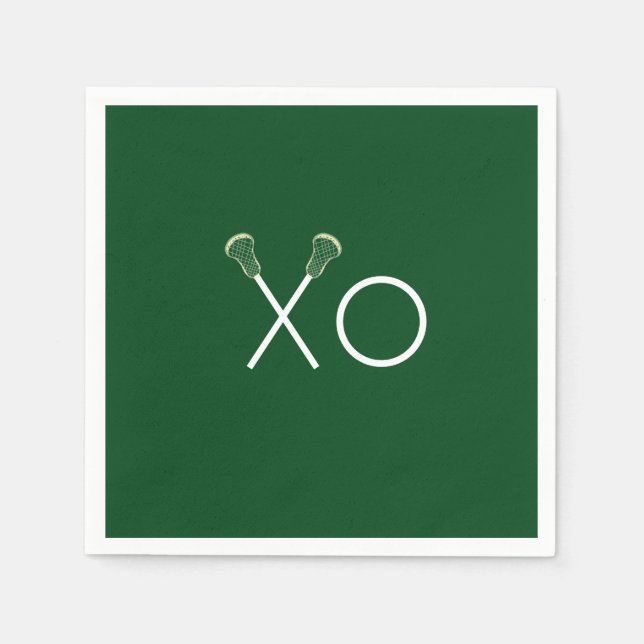 Lacrosse Team Grönt Pappersservett (Framsidan)
