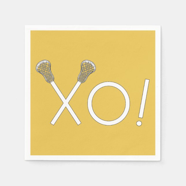 Lacrosse Team Guld Pappersservett (Framsidan)