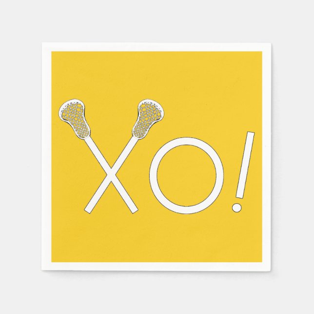 Lacrosse Team Gult Pappersservett (Framsidan)