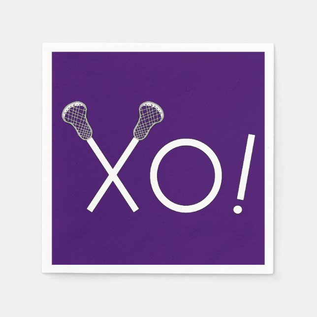 Lacrosse Team Lila Pappersservett (Framsidan)