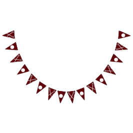 Lacrosse Team Maroon Bunting Flaggor
